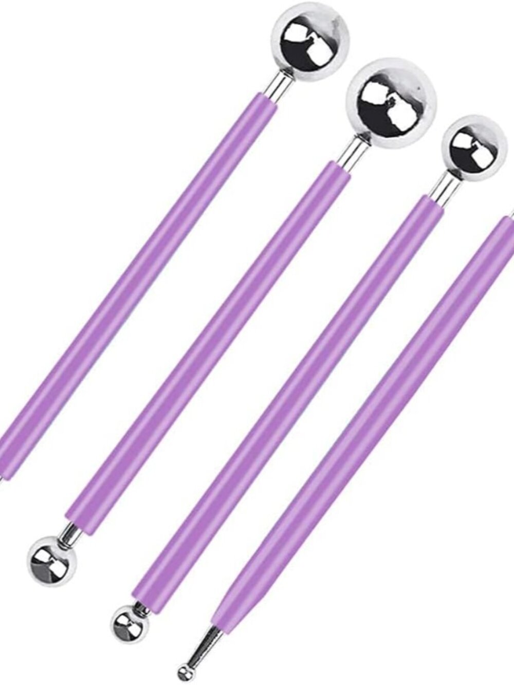 4 x Fondant Cake Decorating Clay Flower Sugarcraft Ball Model DIY Tool 8 Sizes P